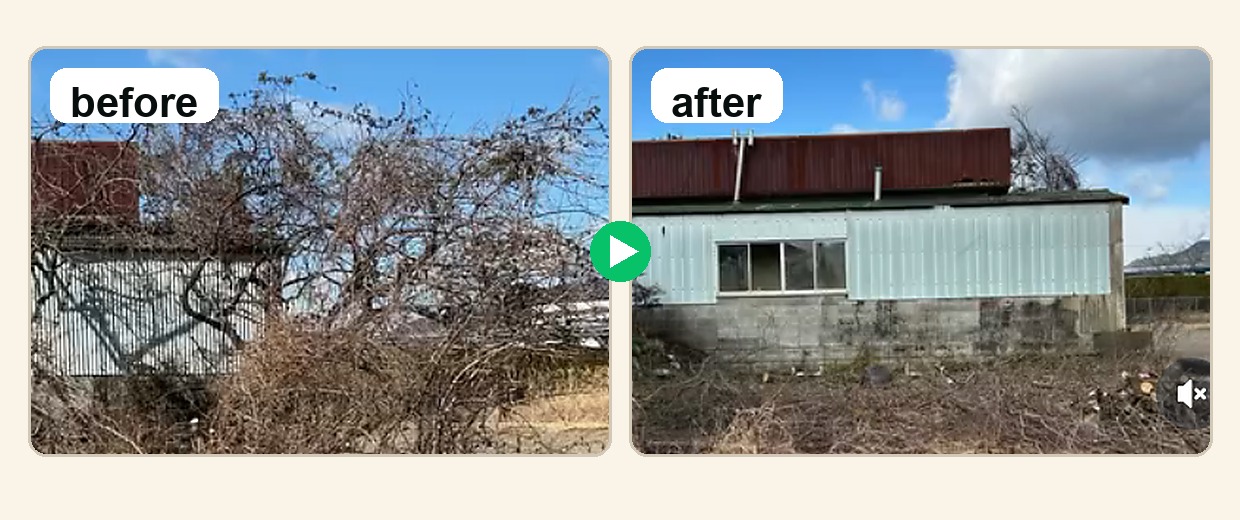 庭まわりのbefore after